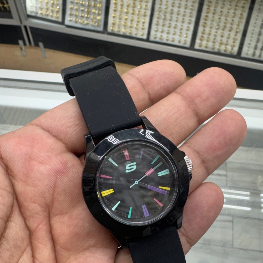 Black Watch with Multicolor Dial